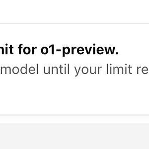 It had been a long time since I last saw this message! I've been very pleasantly surprised by o1 lately. The model's ability to deal with challenging coding challenges has saved me a few hours this week.